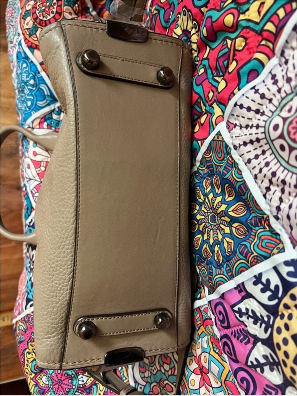 Coach  Leather Satchel Bag with Removable Strap